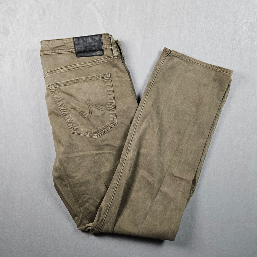 Adriano Goldschmied The Graduate Jeans Mens 38x32 Olive Tailored Leg Designer